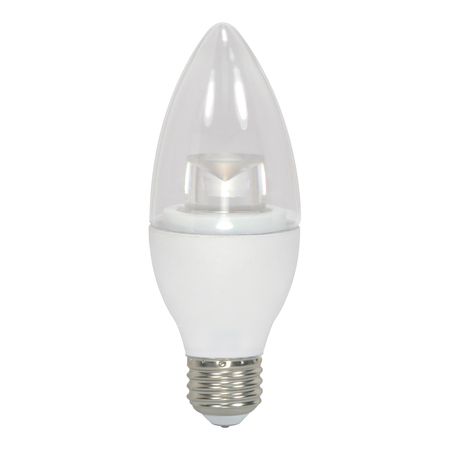 SATCO Bulb, LED, 4W, B11, Medium, 120V, Clear, 27K S28617